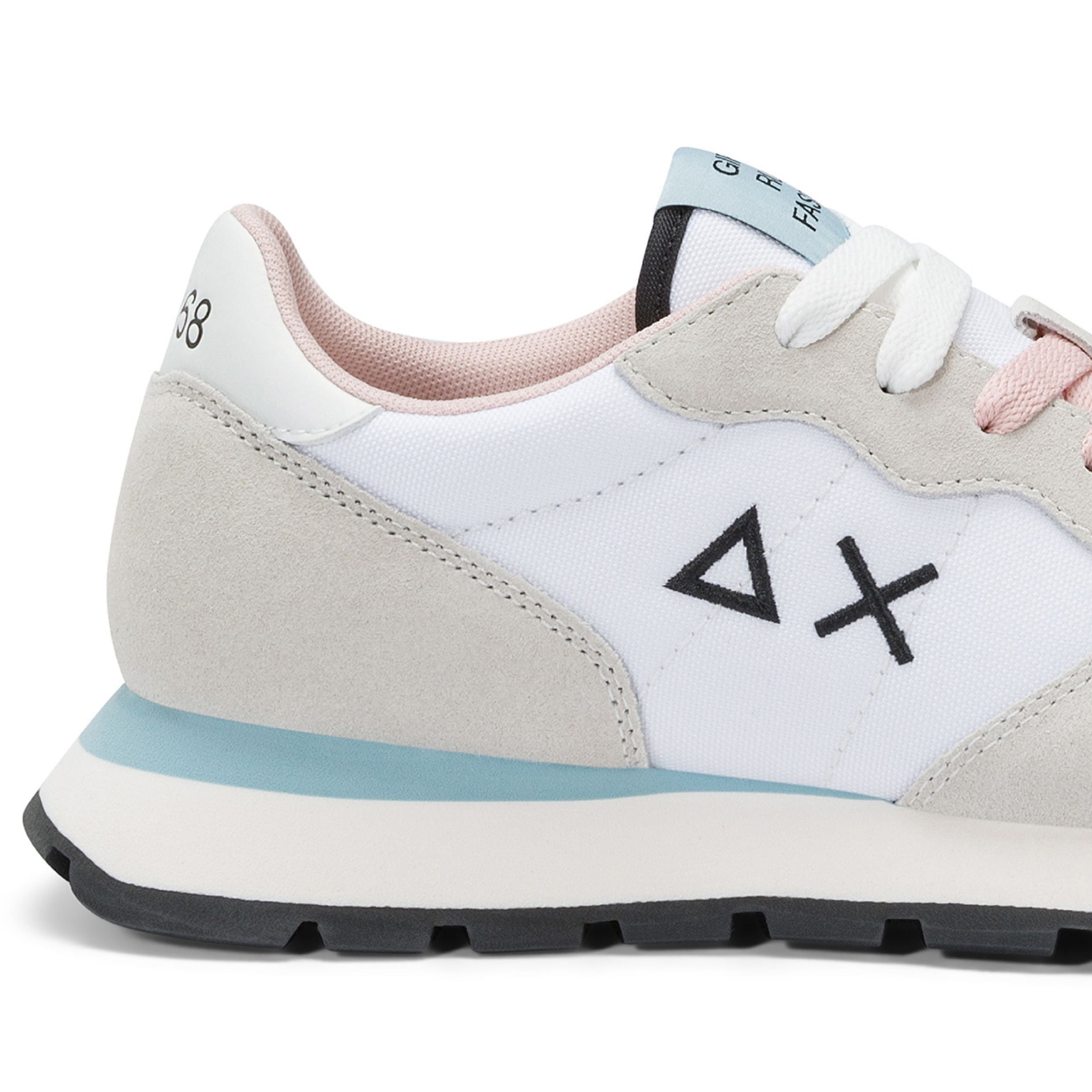 Sun68 Sneaker Casual Ally Solid Z45201 Pelle e Tessuto Bianco Donna