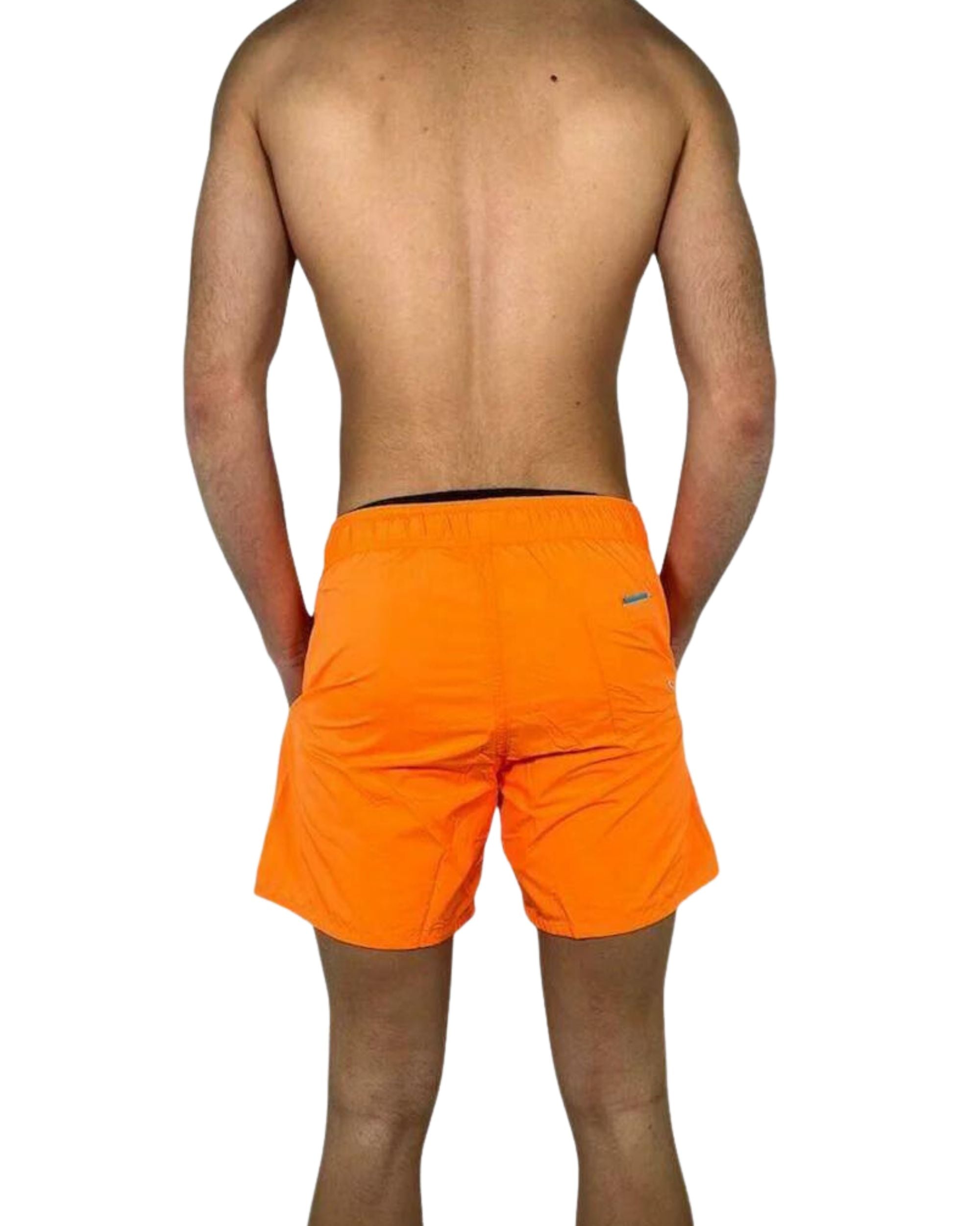 SUN68 Solid Big Logo Orange Swimsuit