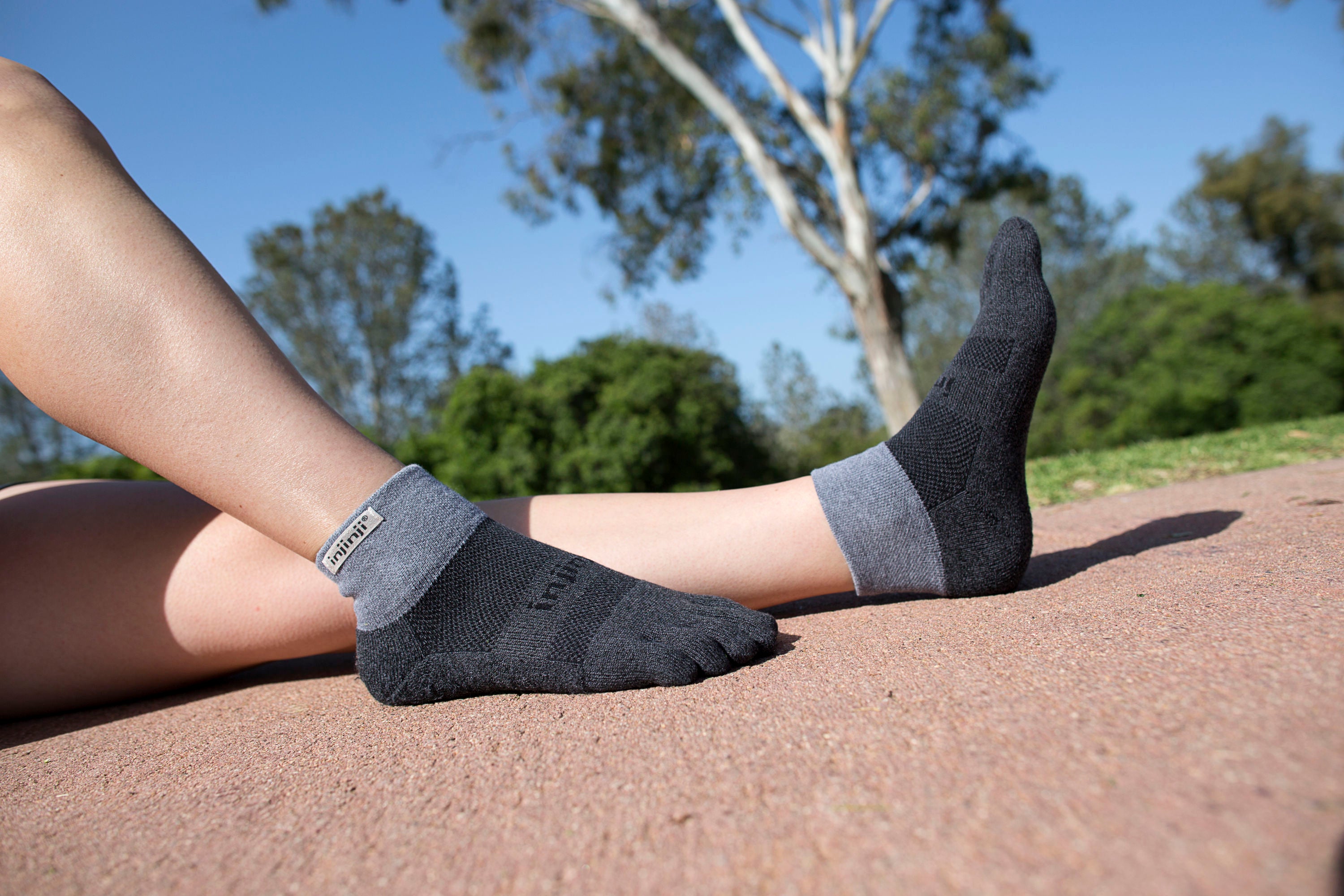 Injinji calze 5 dita da corsa rail Midweight Mini-Crew CoolMax EcoMade 213130 granite