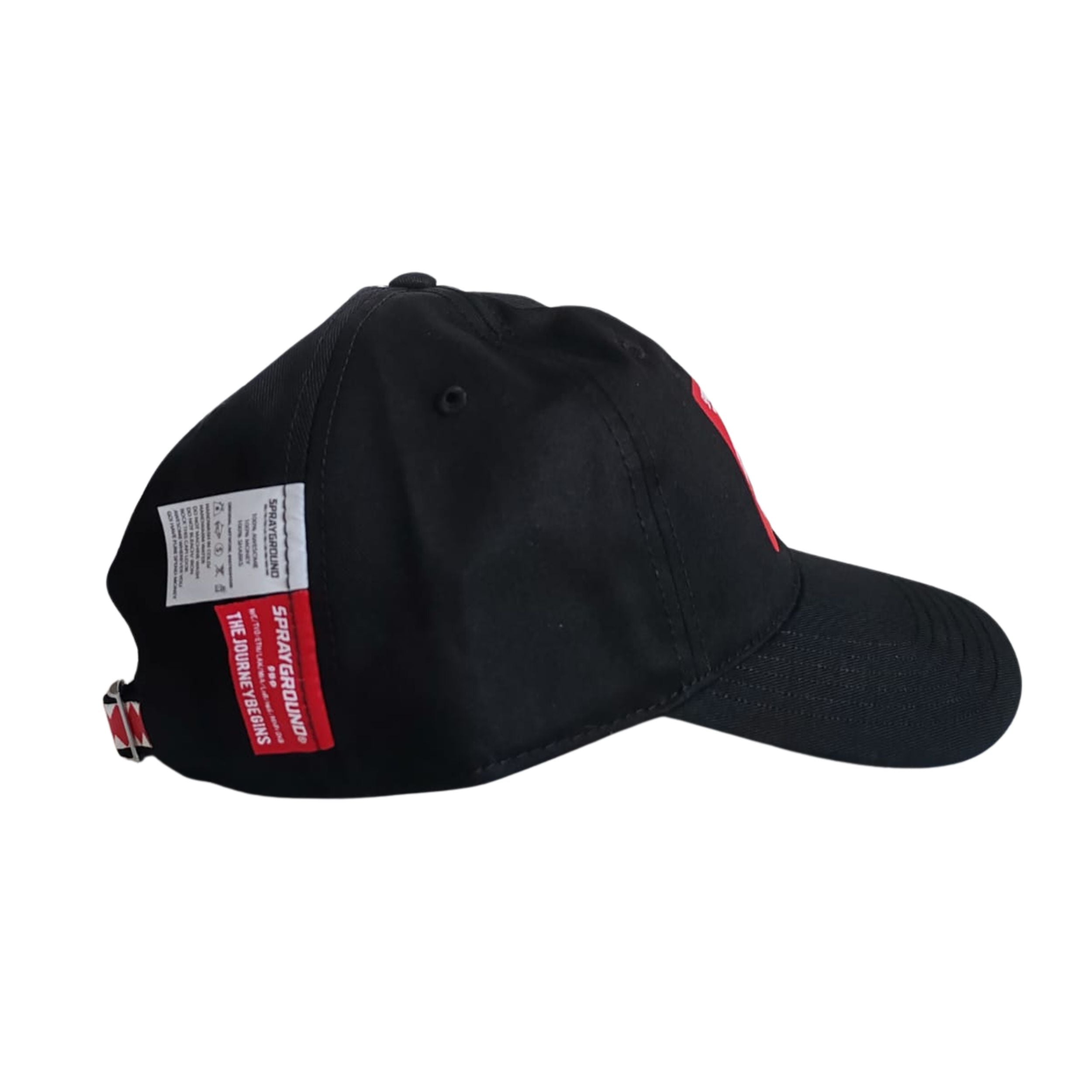 Sprayground cappello baseball SPRAYG LABELS CAP BLACK cotone nero SP15038