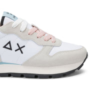 Sun68 Sneaker Casual Ally Solid Z45201 Pelle e Tessuto Bianco Donna