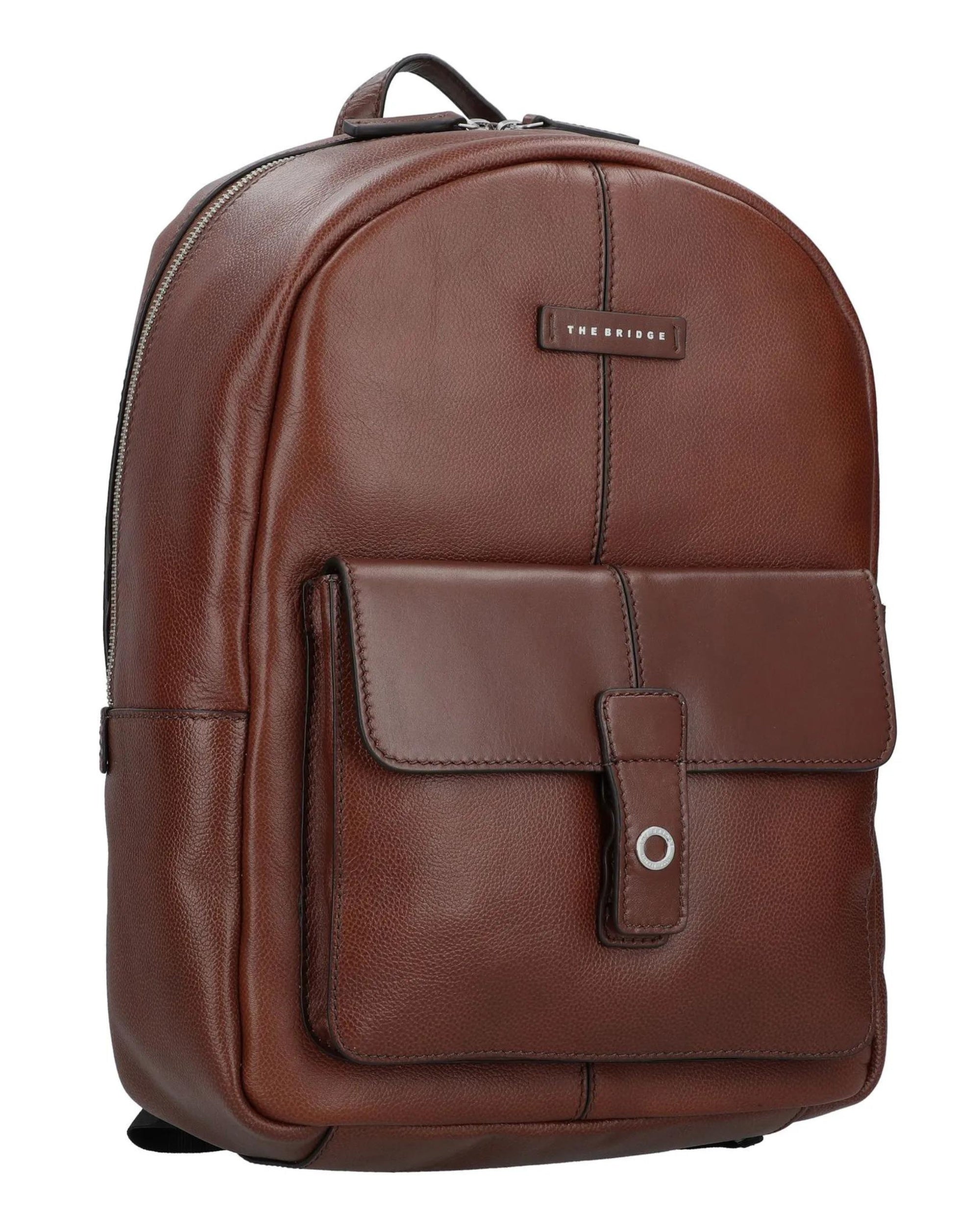 The Bridge Medium Backpack Biagio Line in Brown Leather Unisex