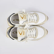 Valsport Sneaker Casual Start Heritage Leather Suede in Pelle Bianco Nero Uomo