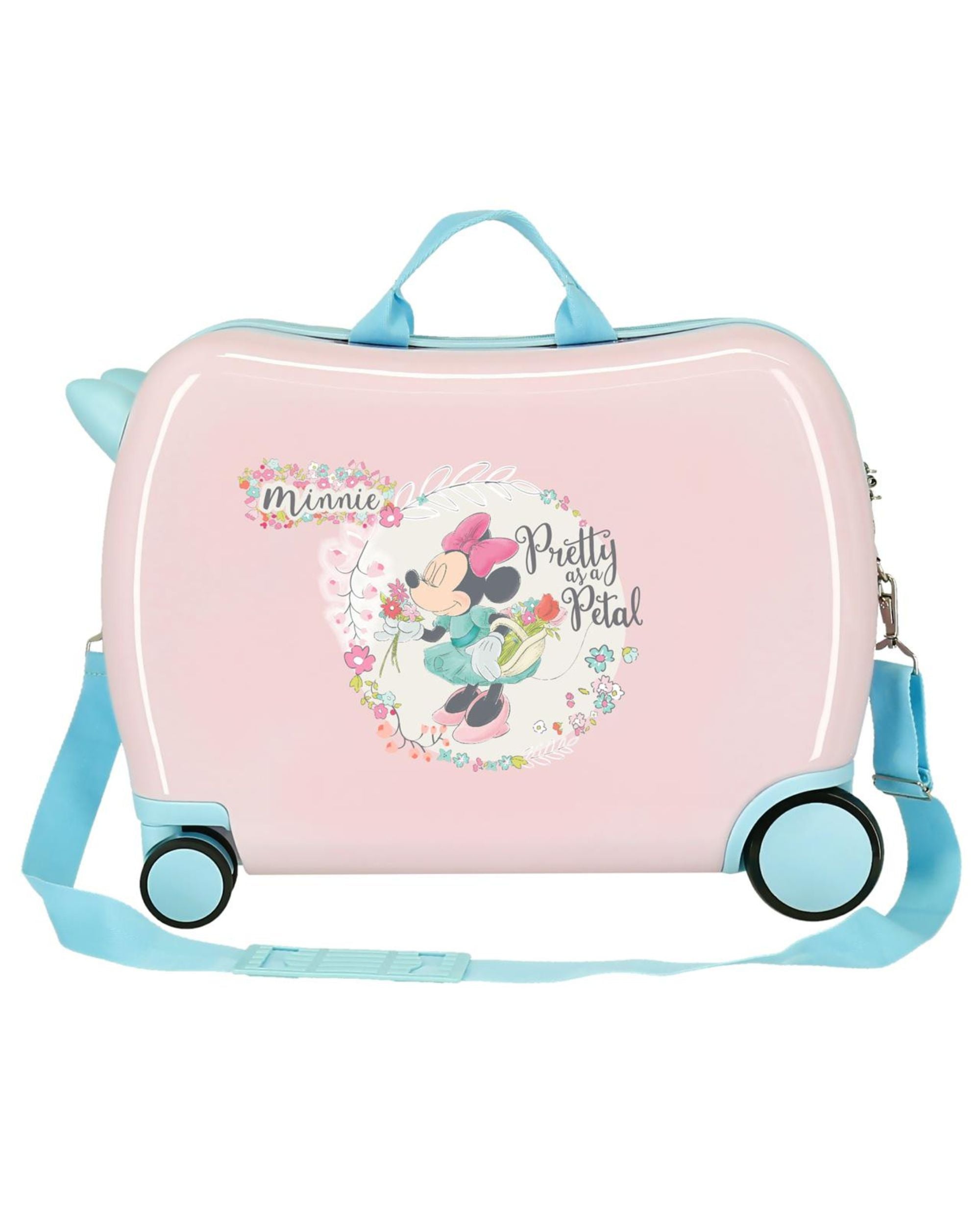 Disney Ride-On Suitcase 4 Wheels 34 Liters Travel Suitcase Pink Child