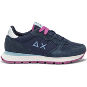 Sun68 Sneaker Casual Ally Solid Z45201 Pelle e Tessuto Blu Navy Donna