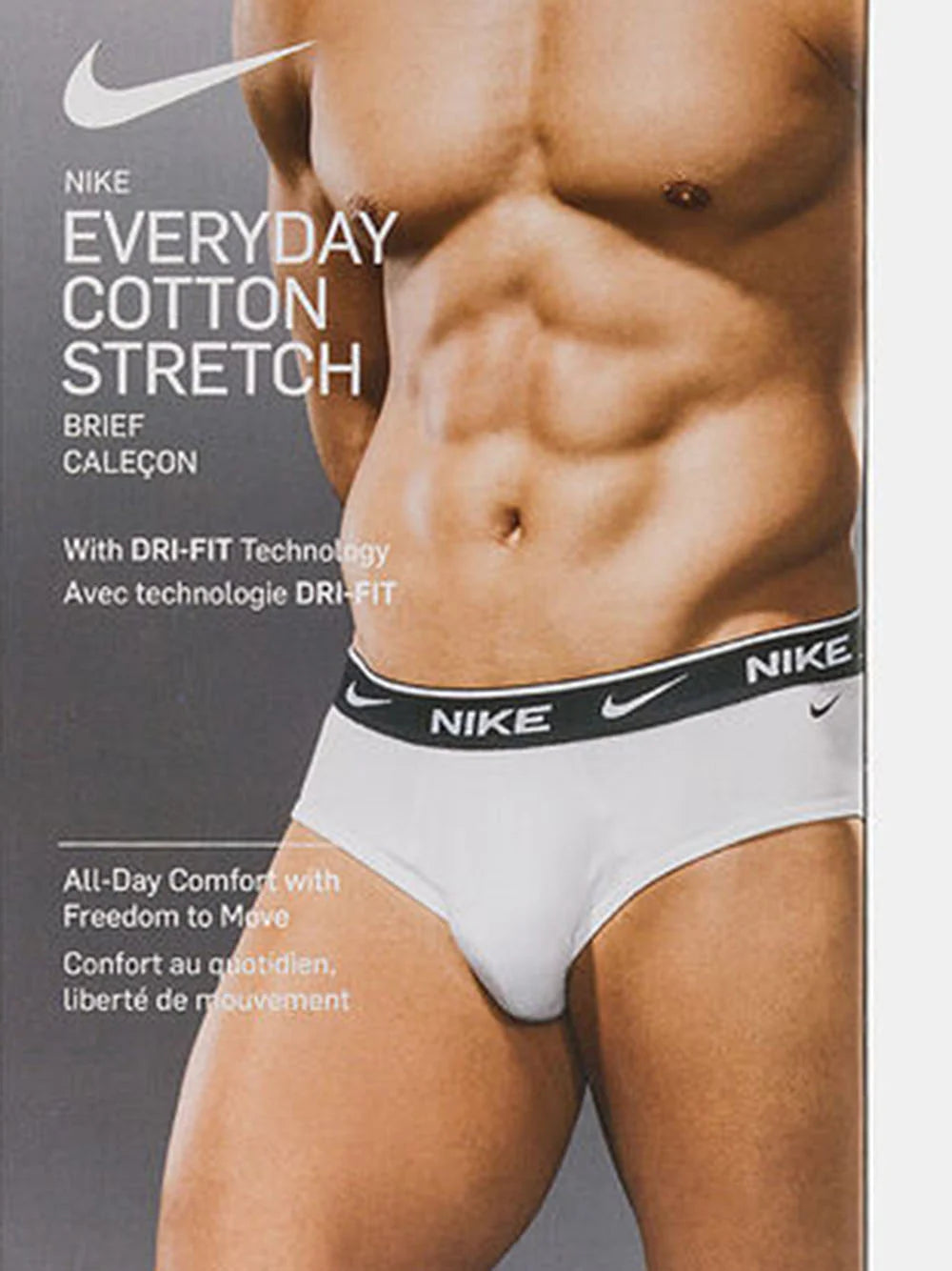 Nike 3 set Slip everyday cotone leggero elastico con logo 0000KE1006-100 BRIEF 3PK