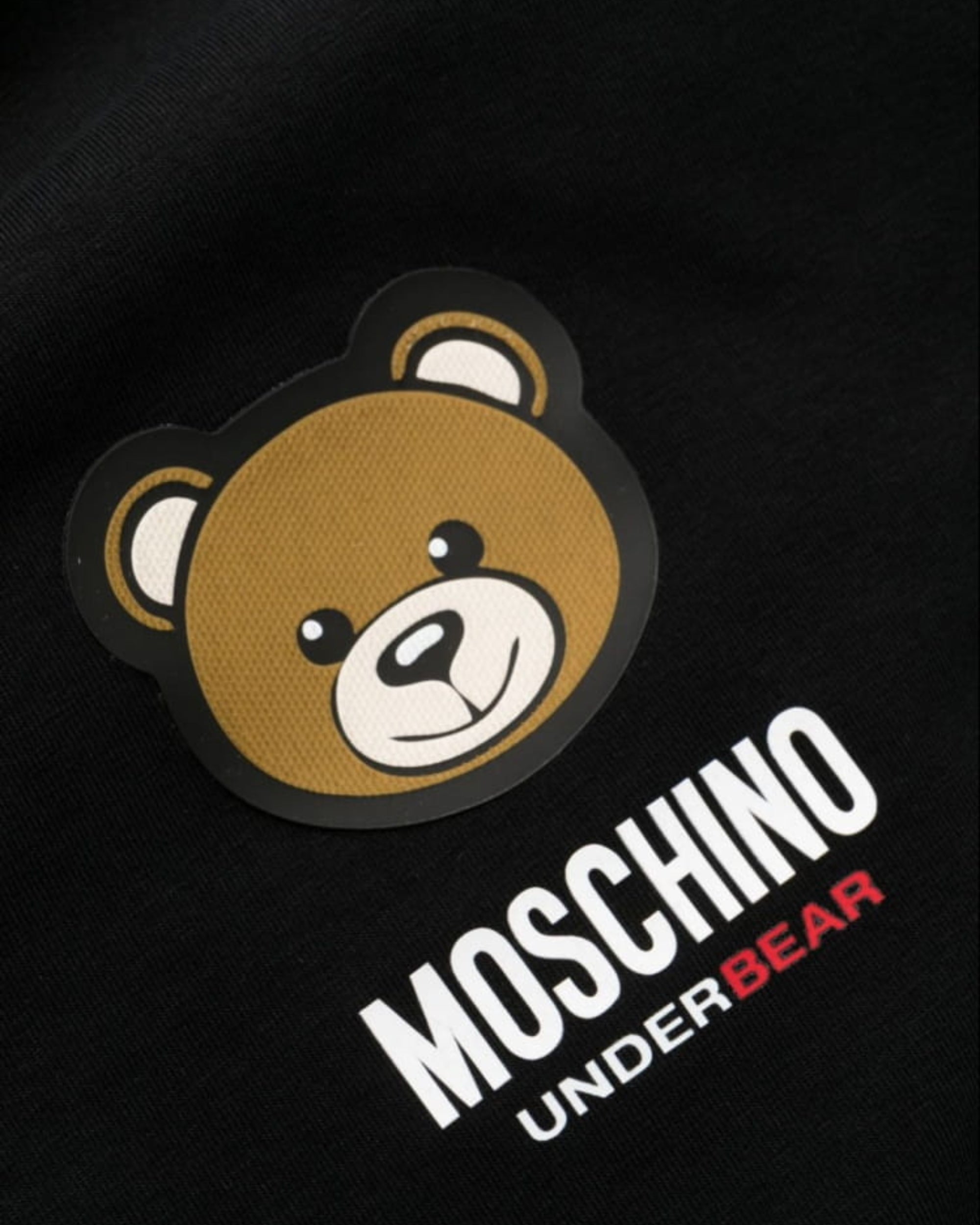 Moschino Underbear Logo Stretch Jersey Cotone Nero