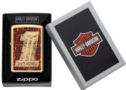 Zippo Ricaricabile Antivento Made In Usa Nel Box Regalo Oro Unisex