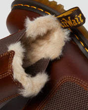 Dr. Martens Stivaletto Chelsea Donna 2976 Leonore Butterscotch Orleans Marrone con Pelliccia