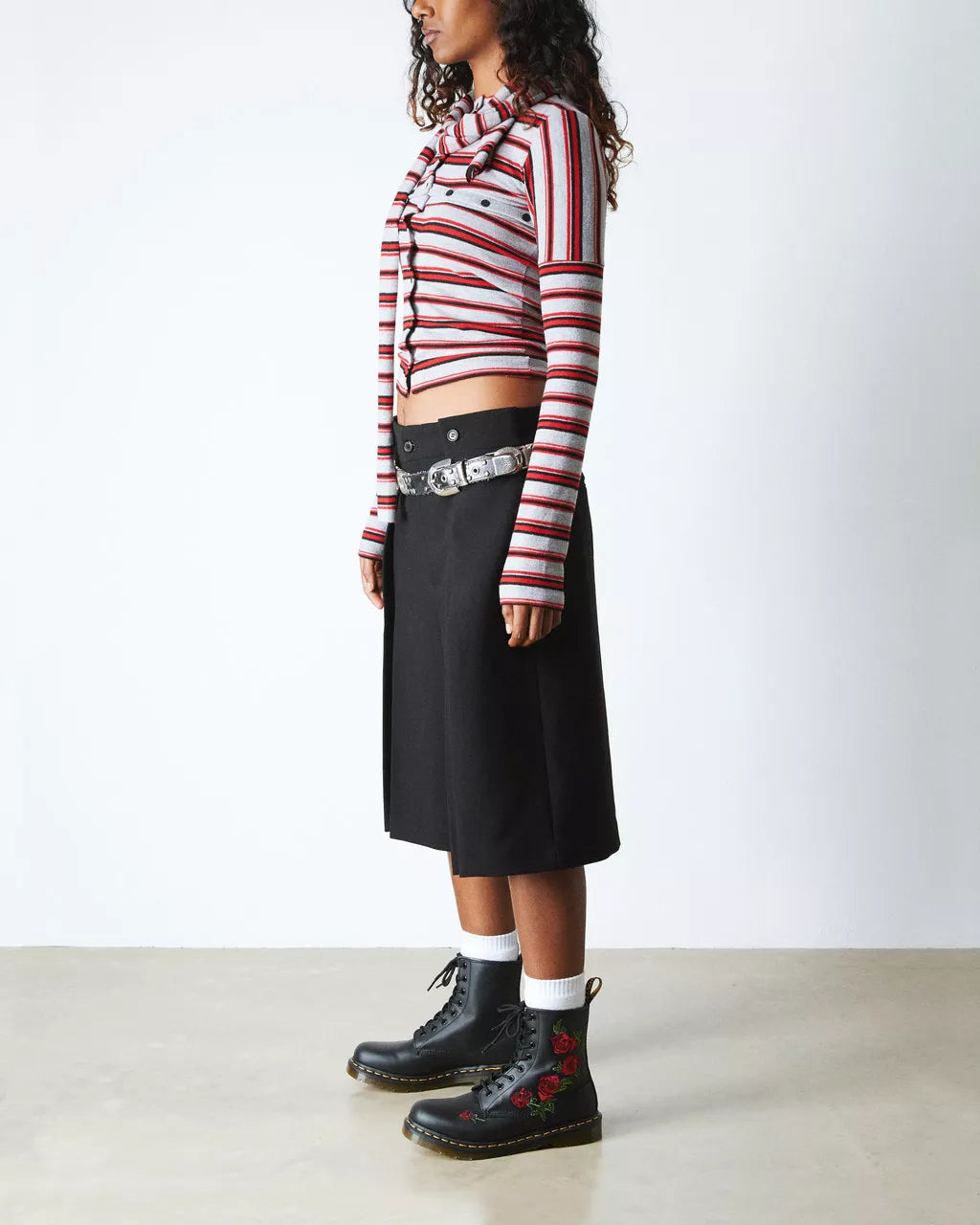 Dr. Martens Stivali Stringati 1460 Vonda Black Softy T in Pelle Nero Donna