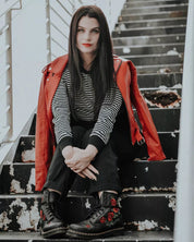 Dr. Martens Stivali Stringati 1460 Vonda Black Softy T in Pelle Nero Donna