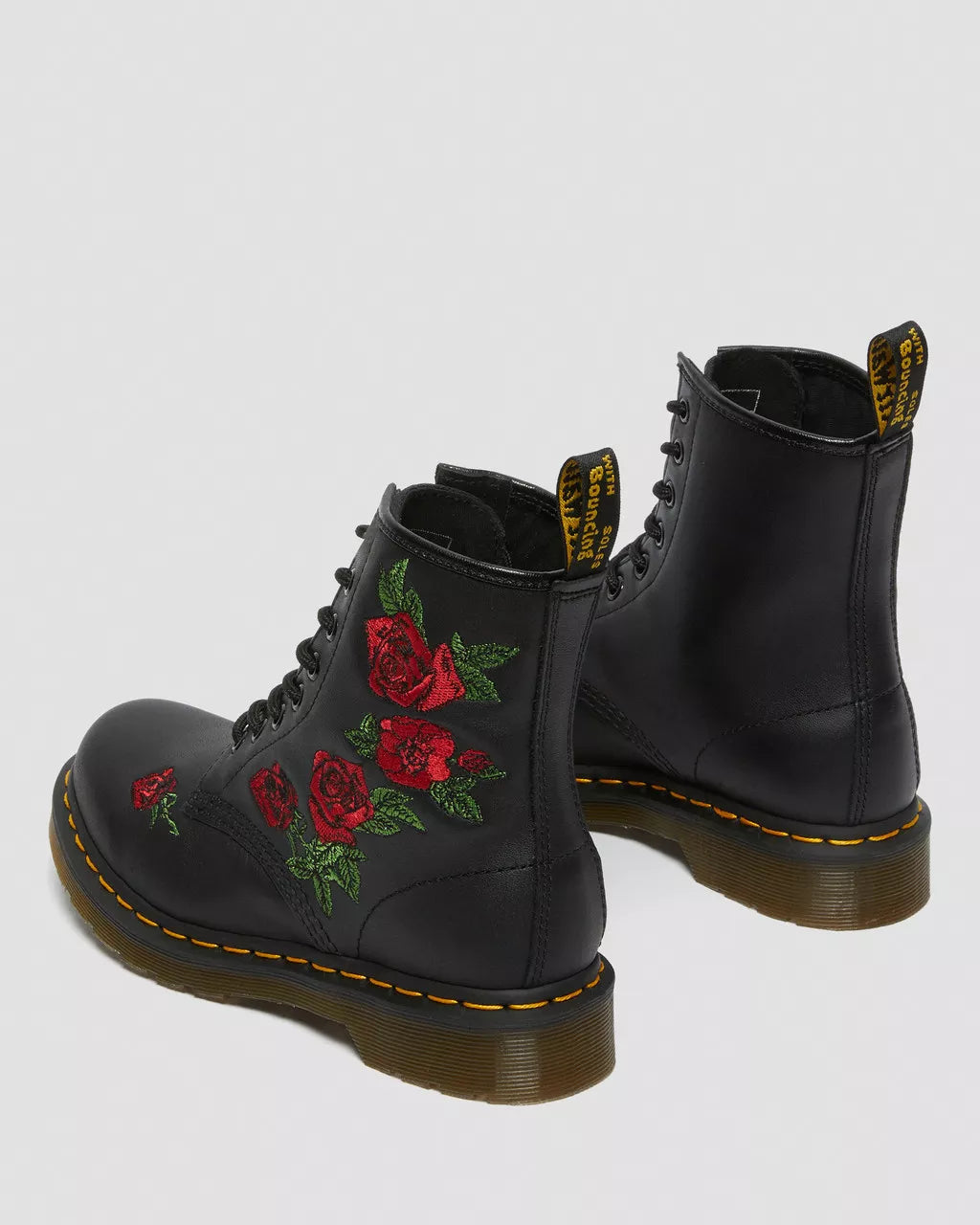 Dr. Martens Stivali Stringati 1460 Vonda Black Softy T in Pelle Nero Donna