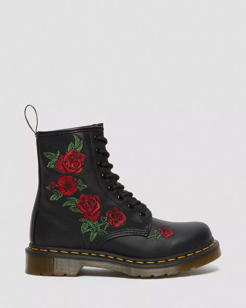 Dr. Martens Stivali Stringati 1460 Vonda Black Softy T in Pelle Nero Donna