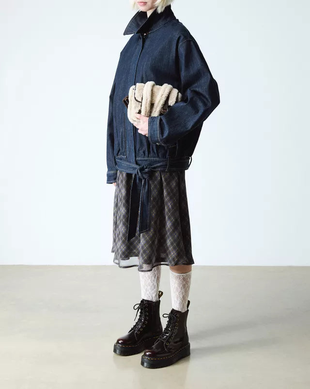 Dr. Martens Stivale Jadon Cherry Red Aracadia in Pelle Bordeaux Donna