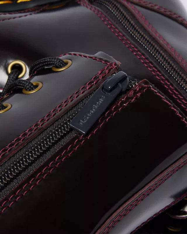 Dr. Martens Stivale Jadon Cherry Red Aracadia in Pelle Bordeaux Donna