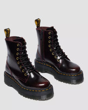 Dr. Martens Stivale Jadon Cherry Red Aracadia in Pelle Bordeaux Donna