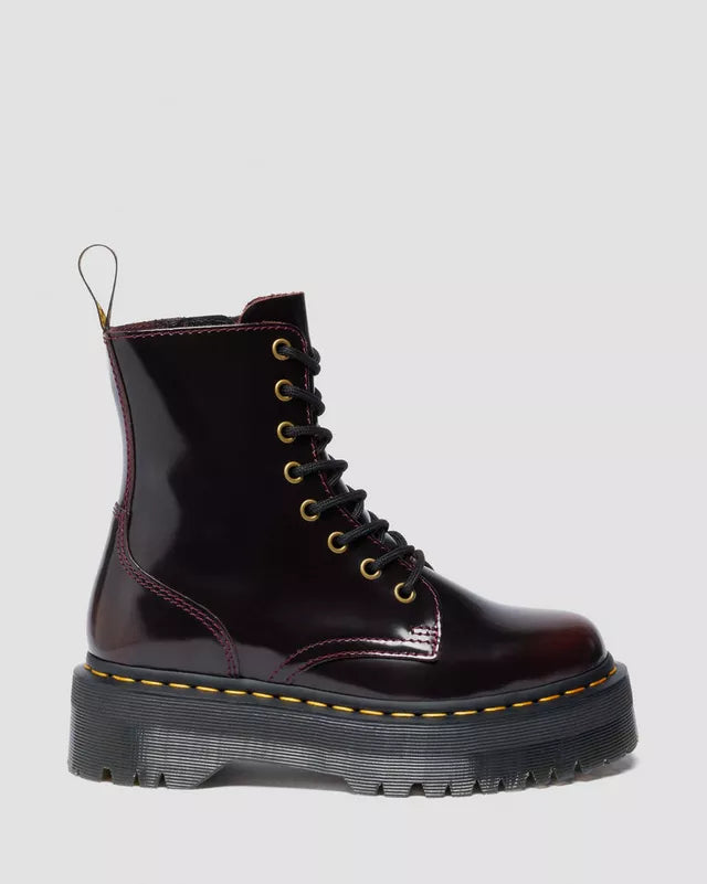 Dr. Martens Stivale Jadon Cherry Red Aracadia in Pelle Bordeaux Donna