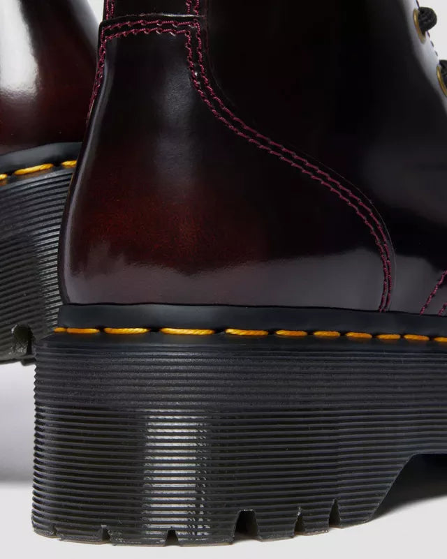 Dr. Martens Stivale Jadon Cherry Red Aracadia in Pelle Bordeaux Donna