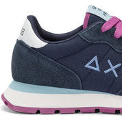 Sun68 Sneaker Casual Ally Solid Z45201 Pelle e Tessuto Blu Navy Donna