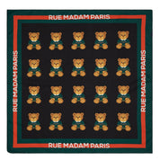 Rue Madam Paris Foulard Carrè MULTI TEDDY BLACK 60x60