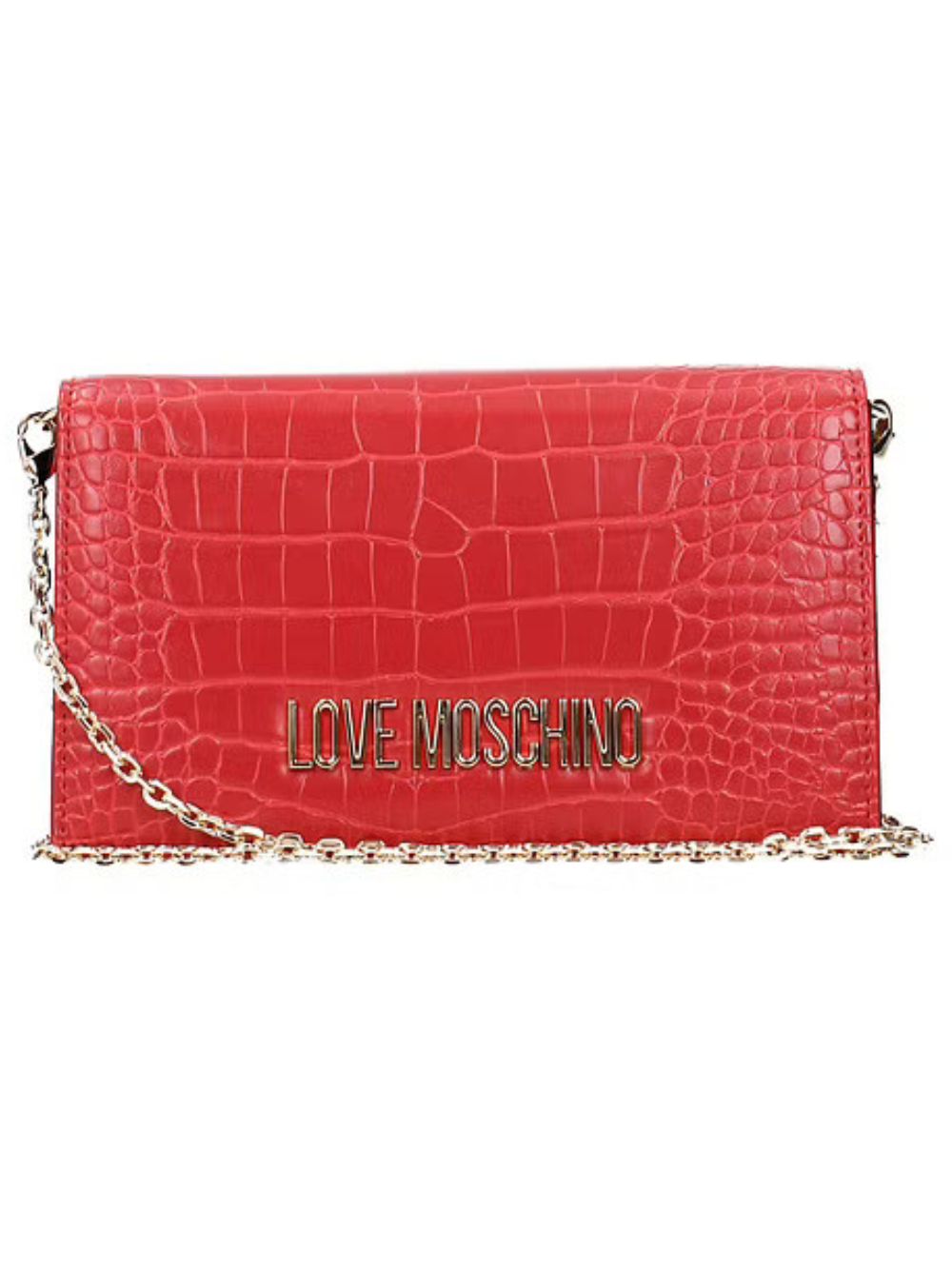 Love Moschino Pochette Tracolla Borsetta Catenella Rosso