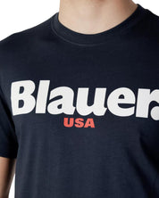 Blauer T-shirt Con Maxi Logo Blu Uomo