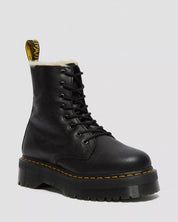 Dr. Martens Stivale Stringato Jadon FL Black Pisa in Pelle Nero Donna