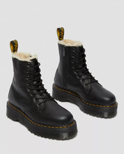 Dr. Martens Stivale Stringato Jadon FL Black Pisa in Pelle Nero Donna
