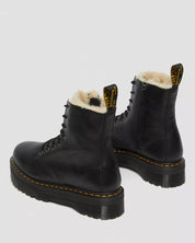 Dr. Martens Stivale Stringato Jadon FL Black Pisa in Pelle Nero Donna