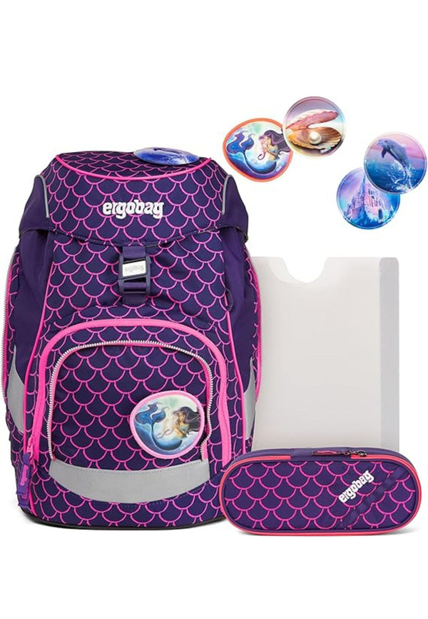 Ergobag Ergonomic Customizable Eco Water Resistant Dirt Purple Kids