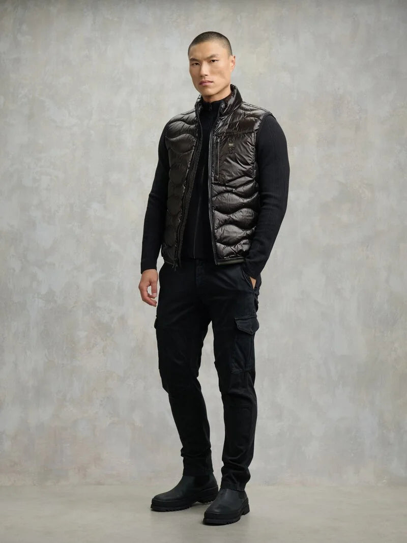 Blauer Gilet Smanicato Copley Full Zip Imbottito piuma 90/10 gr. 100 Nero Uomo