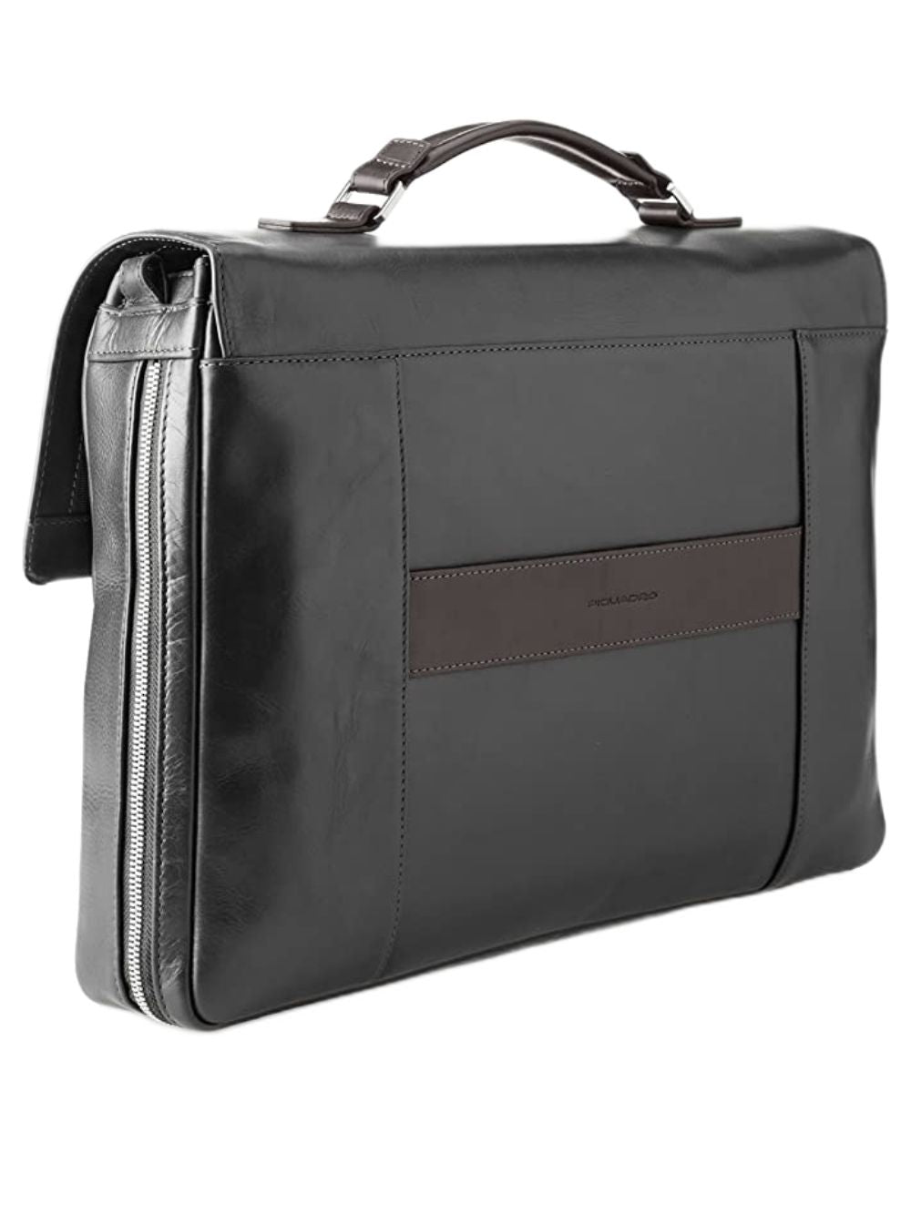 Piquadro Laptop Briefcase Document Holder 24 Hours Organized Expandable Brown Men