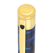 S.t.dupont Penna a sfera D Initial 'koi Fish' Blu limited edition 265005