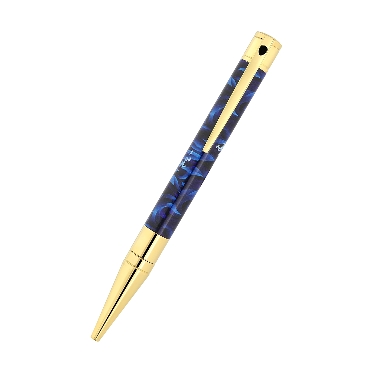 S.t.dupont Penna a sfera D Initial 'koi Fish' Blu limited edition 265005