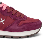 Sun68 Sneaker Casual Ally Solid Z45201 Pelle e Tessuto Bordeaux Donna
