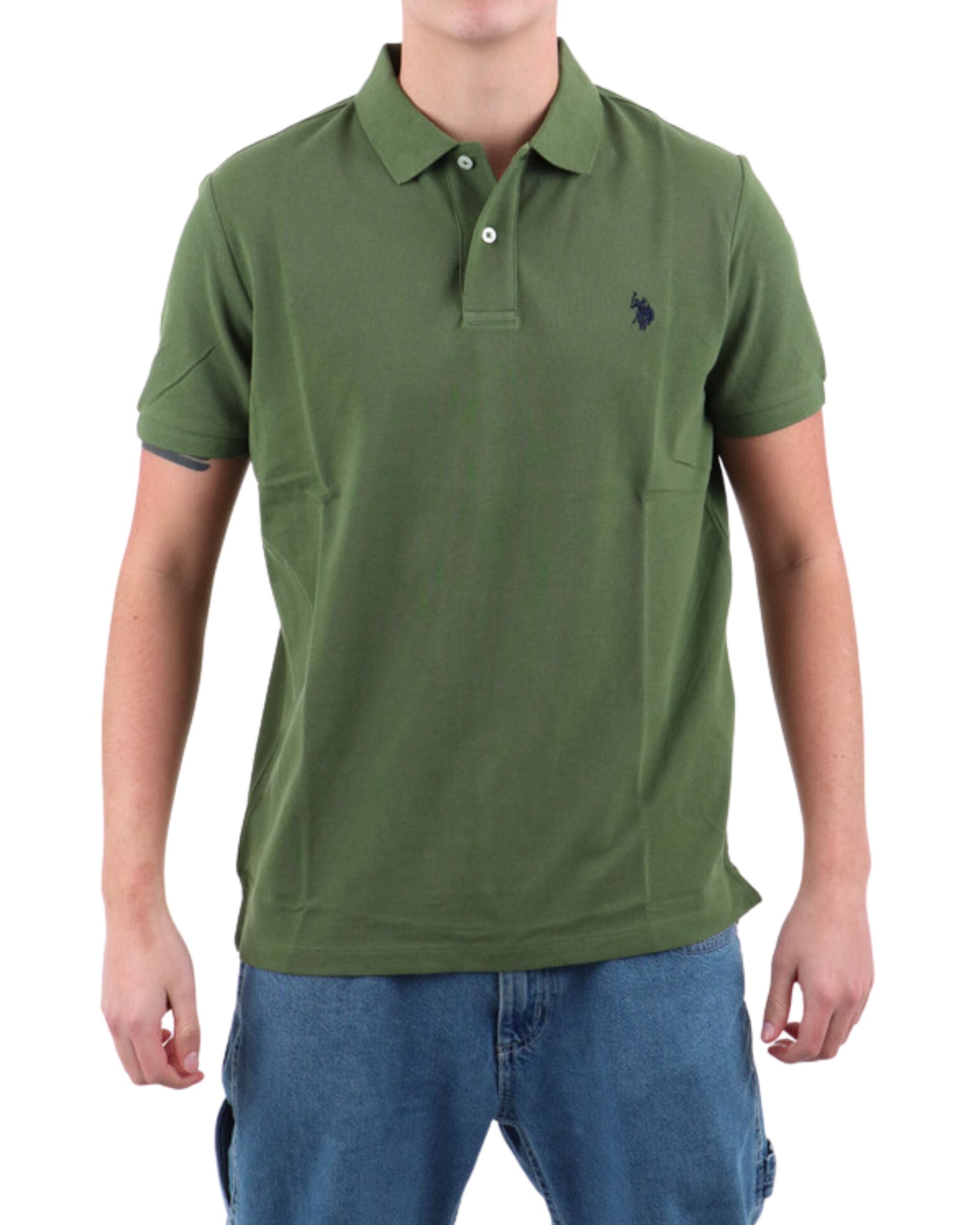 U.S. Polo Assn. T-Shirt Logo Fronte e Retro Cotone Verde