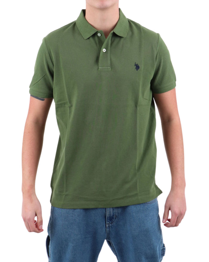 U.S. Polo Assn. T-Shirt Logo Fronte e Retro Cotone Verde 2