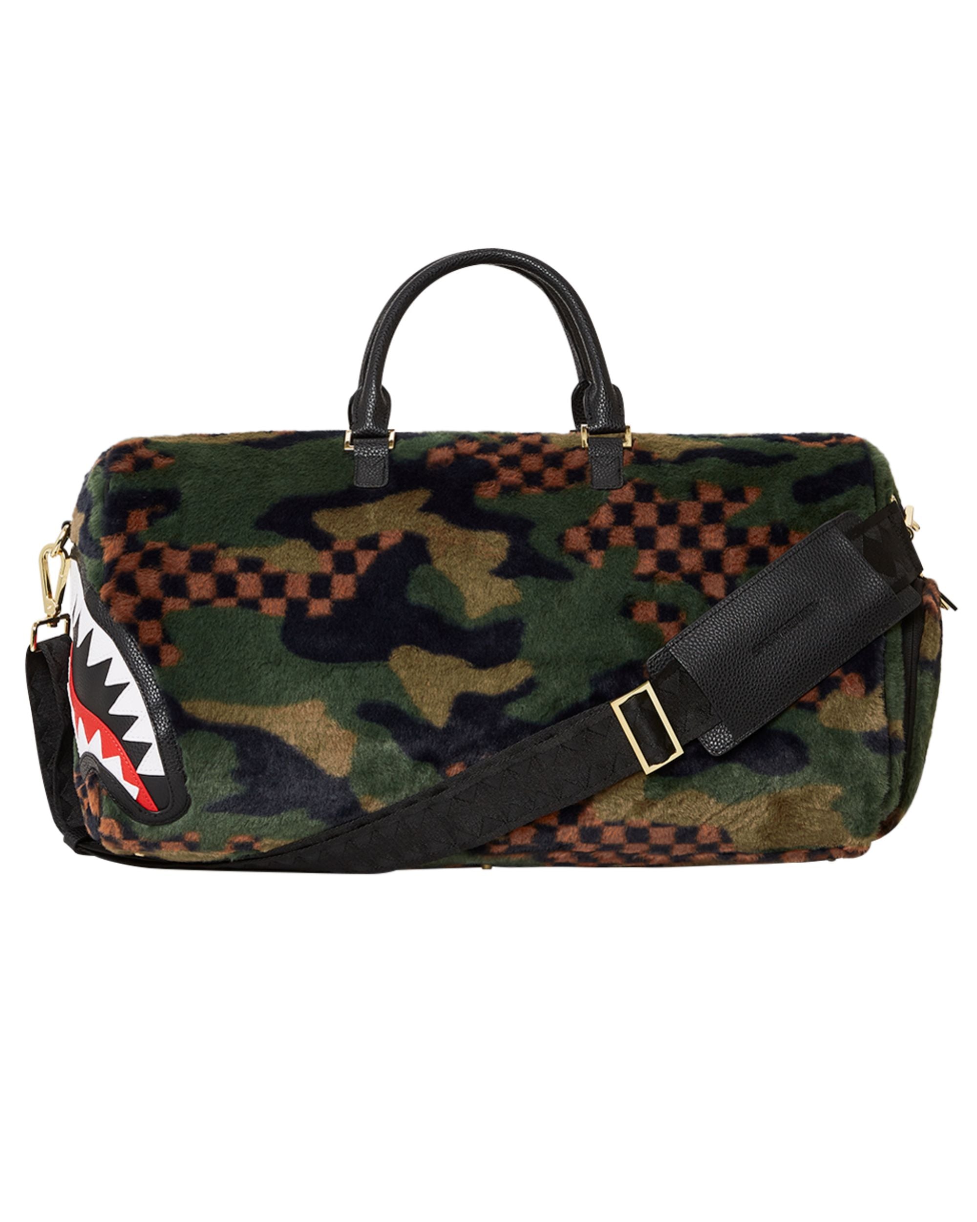 Sprayground Green 3am Fur Duffel Mini Teddy Multicolore Uomo