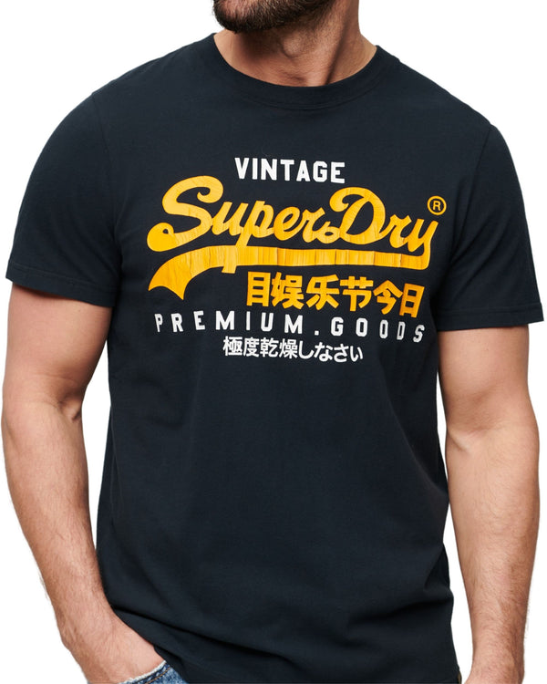Superdry T-shirt VL Duo Cotone Blu-2