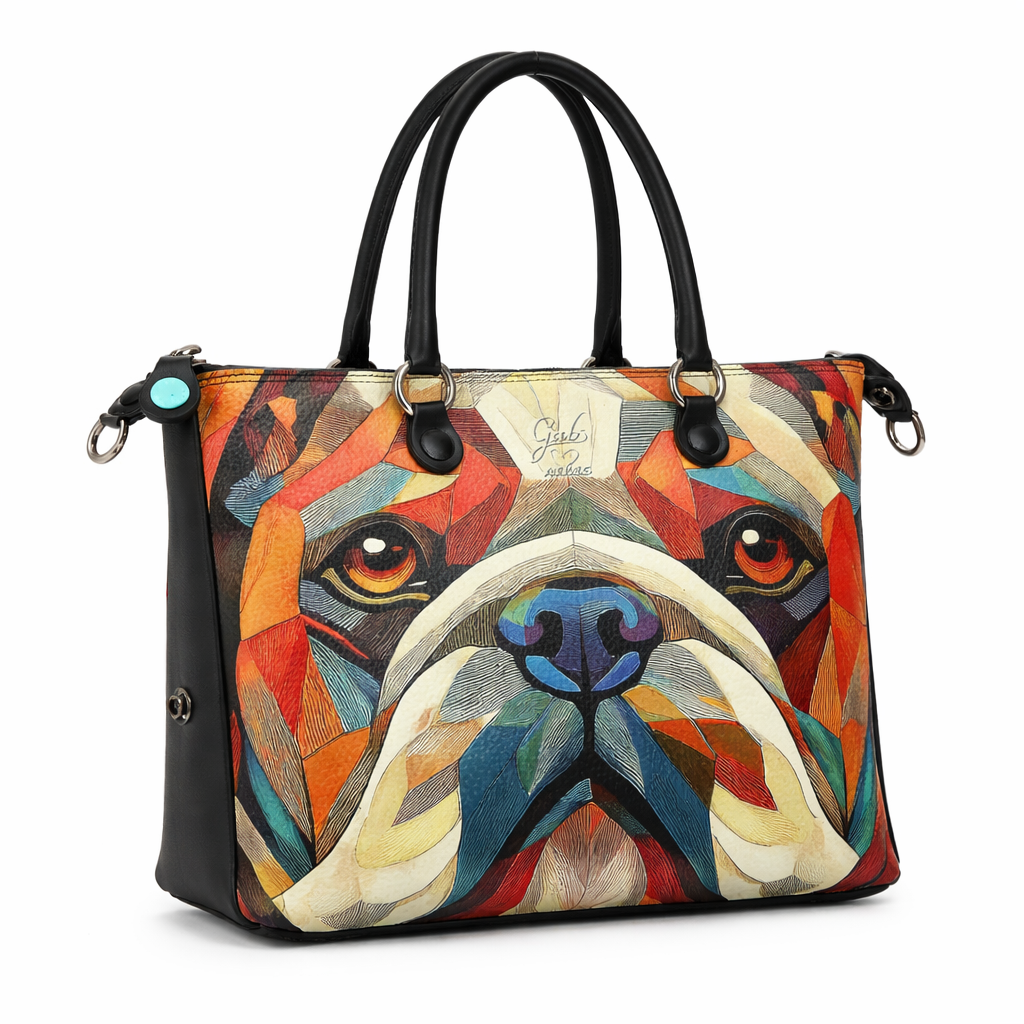 Gabs G3 Plus M Pet Borsa Zaino Trasformabile Shopper Tote Bauletto Pelle Bulldog rosso