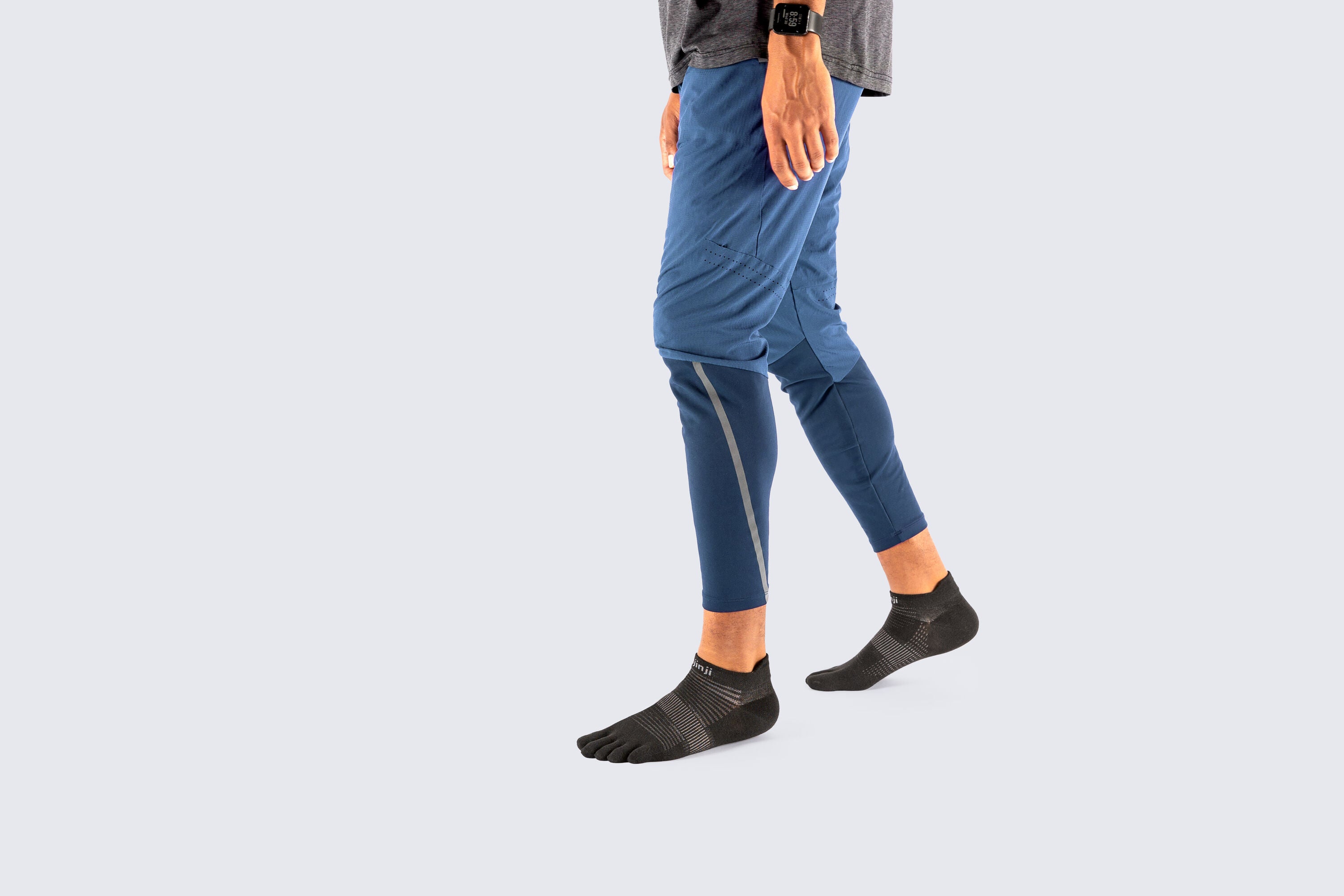 Injinji calze 5 dita da corsa Run Lightweight No-Show CoolMax EcoMade nero 281110