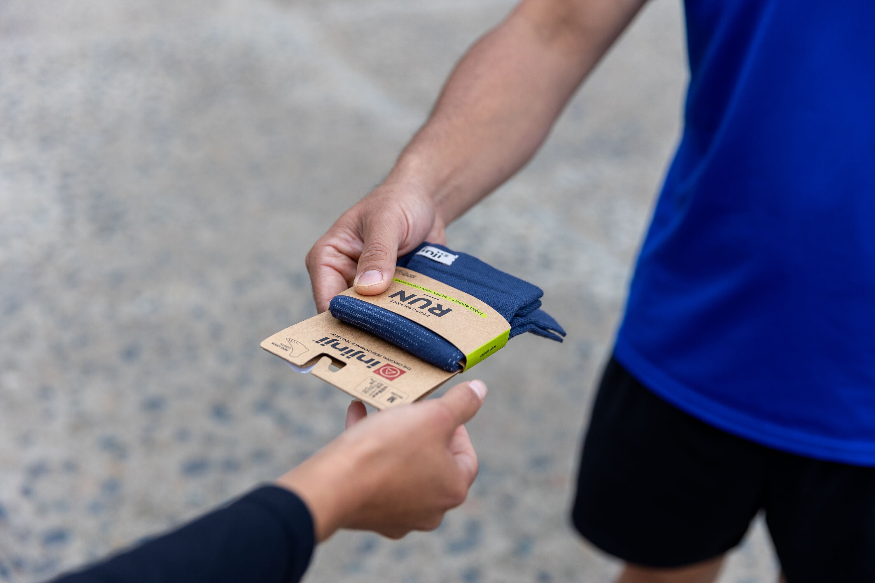 Injinji calze 5 dita da corsa Run Lightweight Mini-Crew CoolMax EcoMade blu 281130