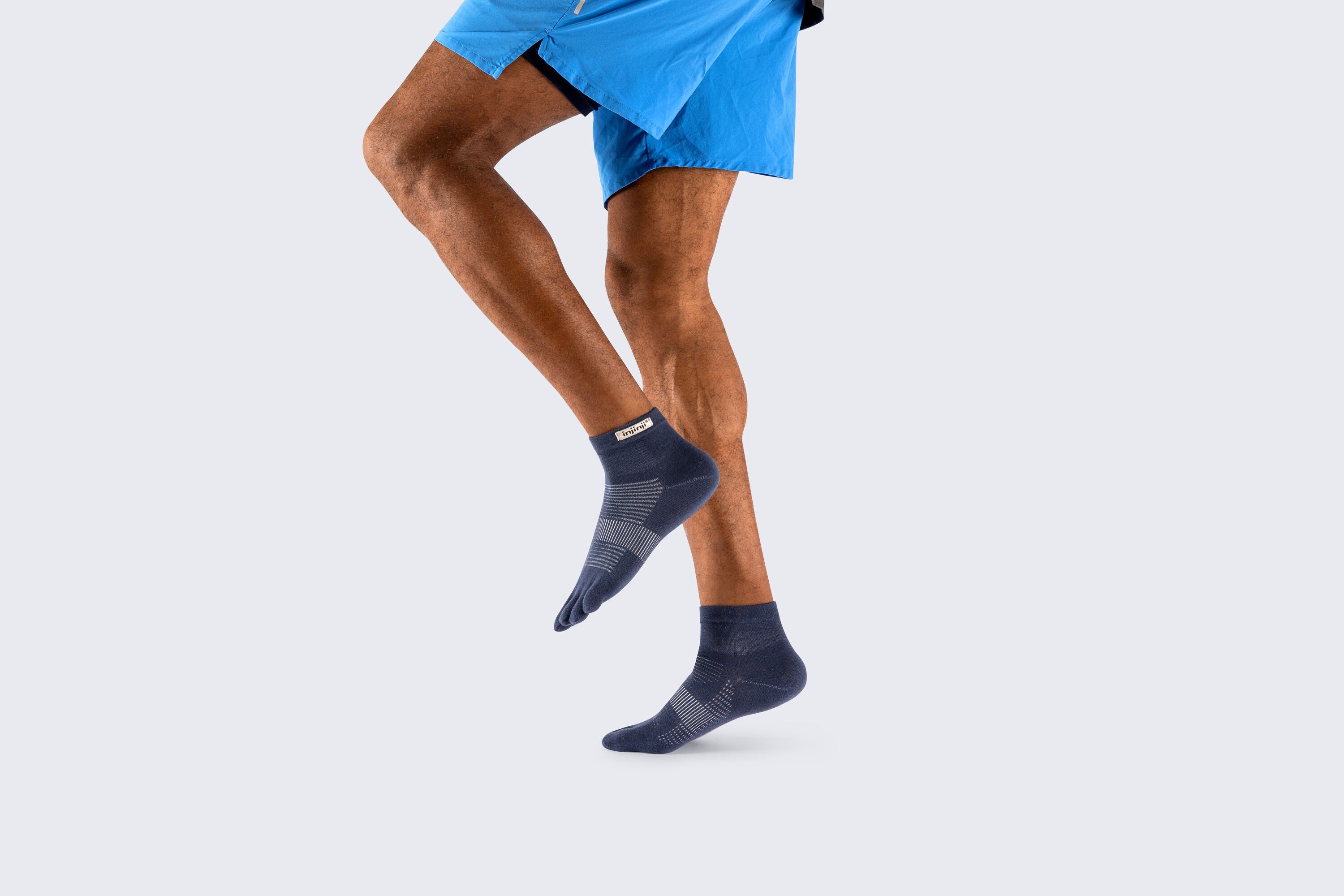 Injinji calze 5 dita da corsa Run Lightweight Mini-Crew CoolMax EcoMade blu 281130