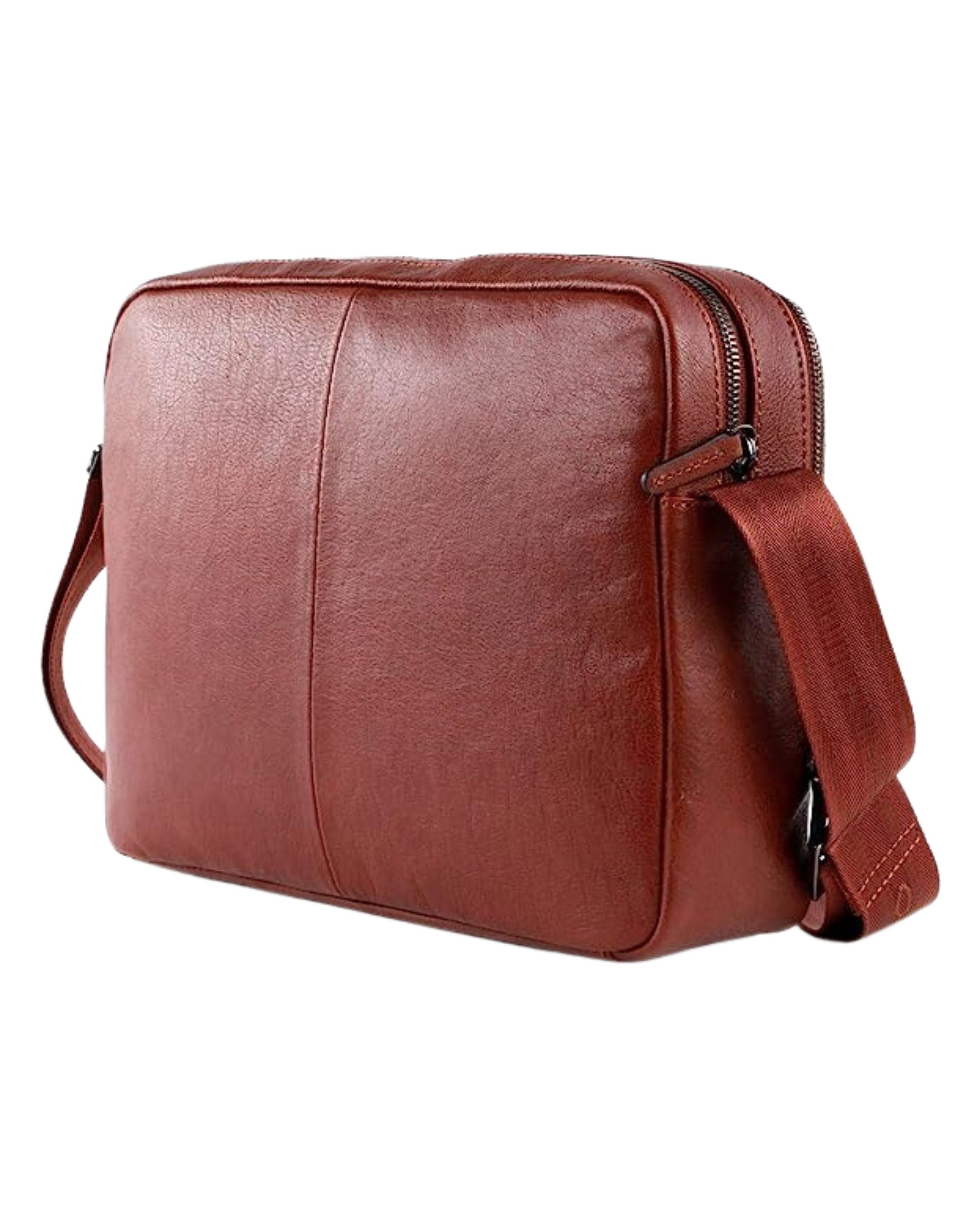 Piquadro Crossover Briefcase With Two Compartments Made Of Brown Leather Unisex