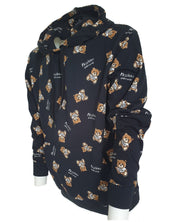 Moschino Underbear Felpa con Cappuccio Design Orsacchiotto Cotone Blu Scuro