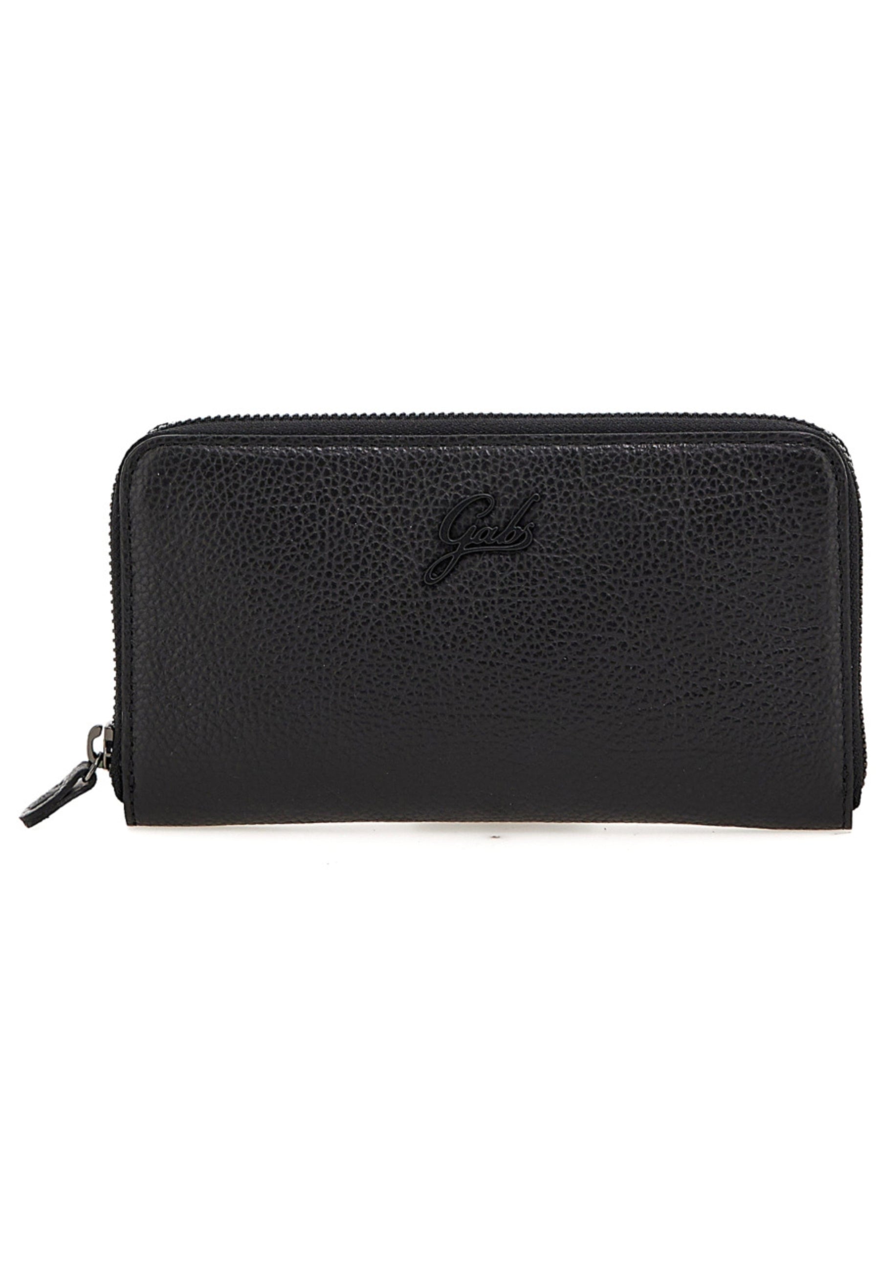 Gabs Black Leather Zip Wallet