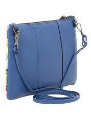 Gabs Beyonce M Black Leather Clutch with Blue Print Trip - Travel