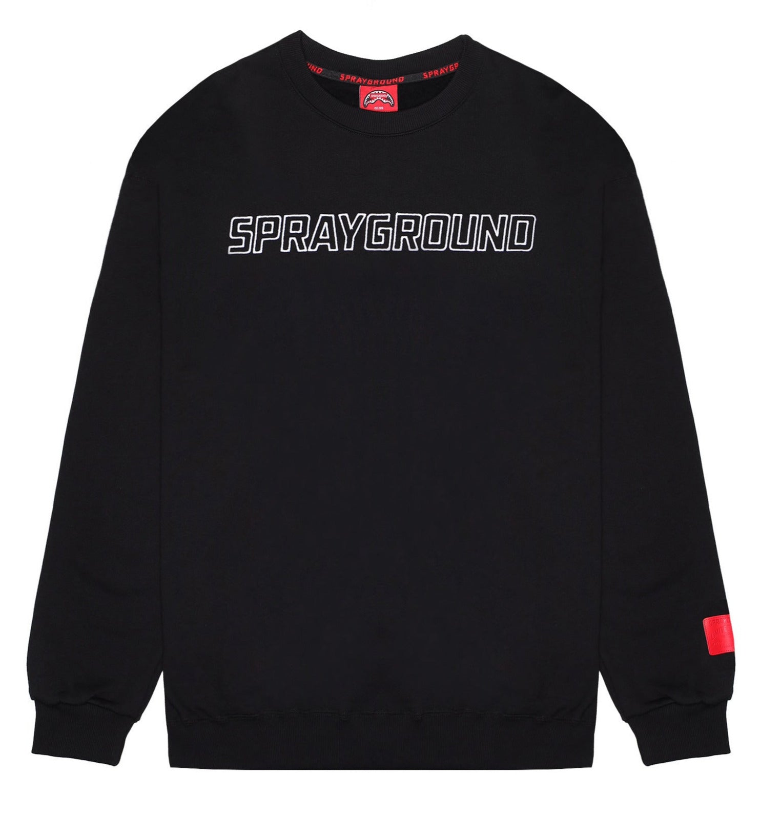 Sprayground Felpa girocollo maglia uomo men limited edition nera Squalo Shark SP827G