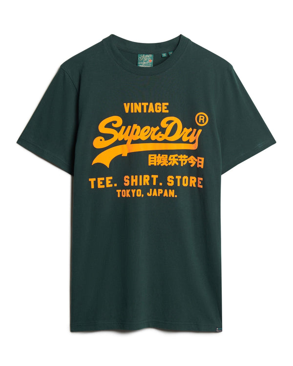 Superdry T-Shirt Neon VL Cotone Verde