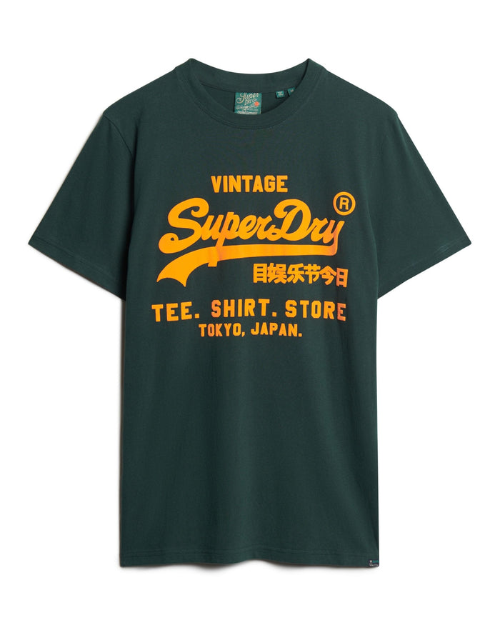 Superdry T-Shirt Neon VL Cotone Verde 1